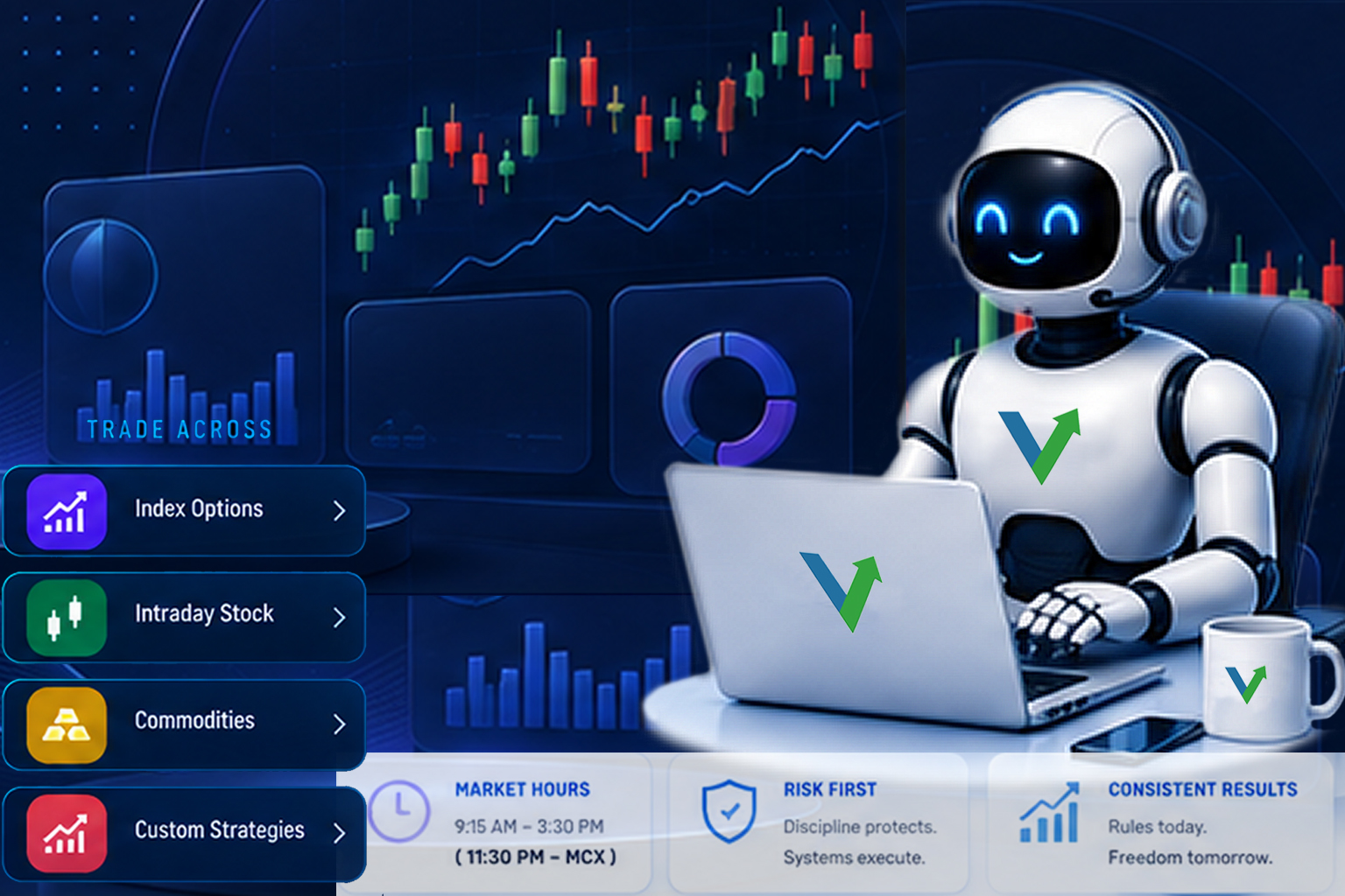 VE Operator 001 - Smart Trader Pro Virtual Execution Employee Terminal (Dark Mode)